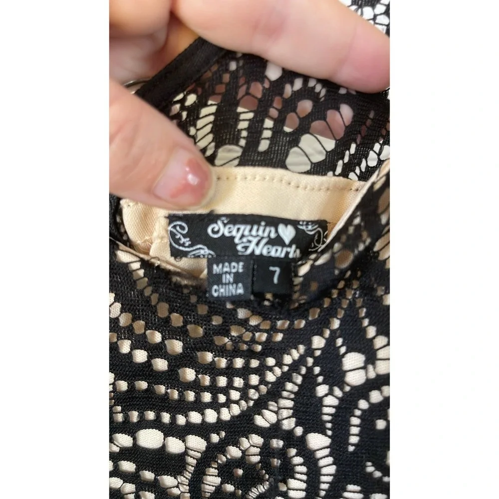 Sequin Hearts size 7 pencil dress